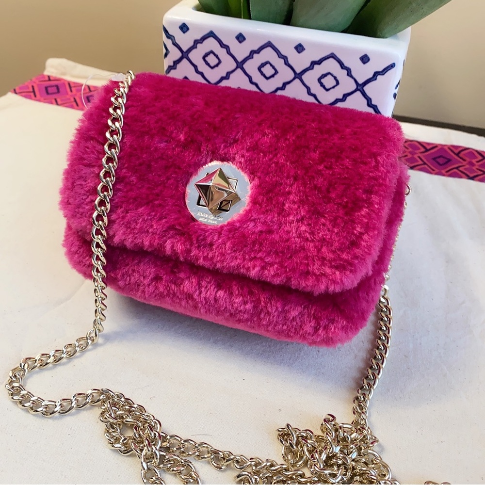 Kate Spade Audrey Shearling Micro Crossbody - Picture 2 of 11